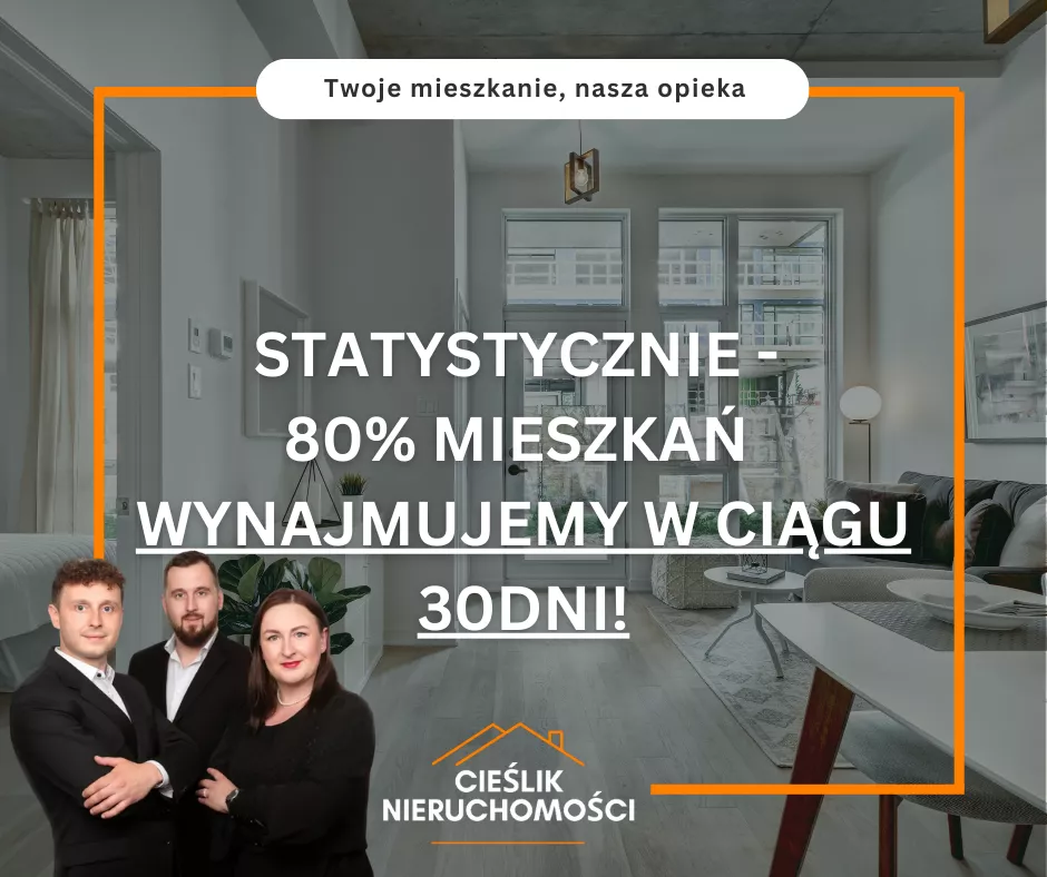 Zarządzanie najmem 80% mieszkań wynajmujemy w ciągu 30 dni